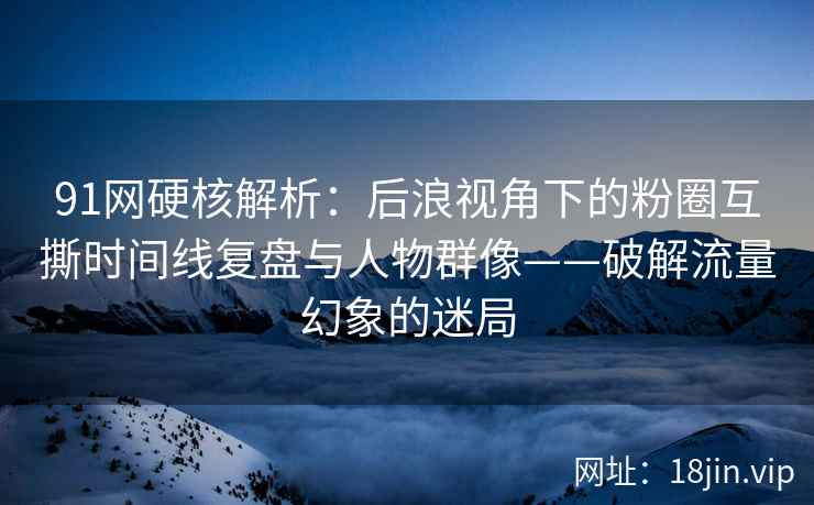 91网硬核解析：后浪视角下的粉圈互撕时间线复盘与人物群像——破解流量幻象的迷局