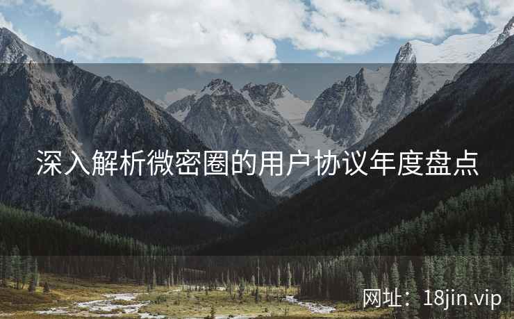 深入解析微密圈的用户协议年度盘点