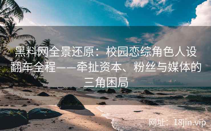 黑料网全景还原：校园恋综角色人设翻车全程——牵扯资本、粉丝与媒体的三角困局  第1张