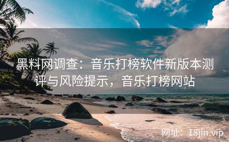 黑料网调查：音乐打榜软件新版本测评与风险提示，音乐打榜网站  第2张